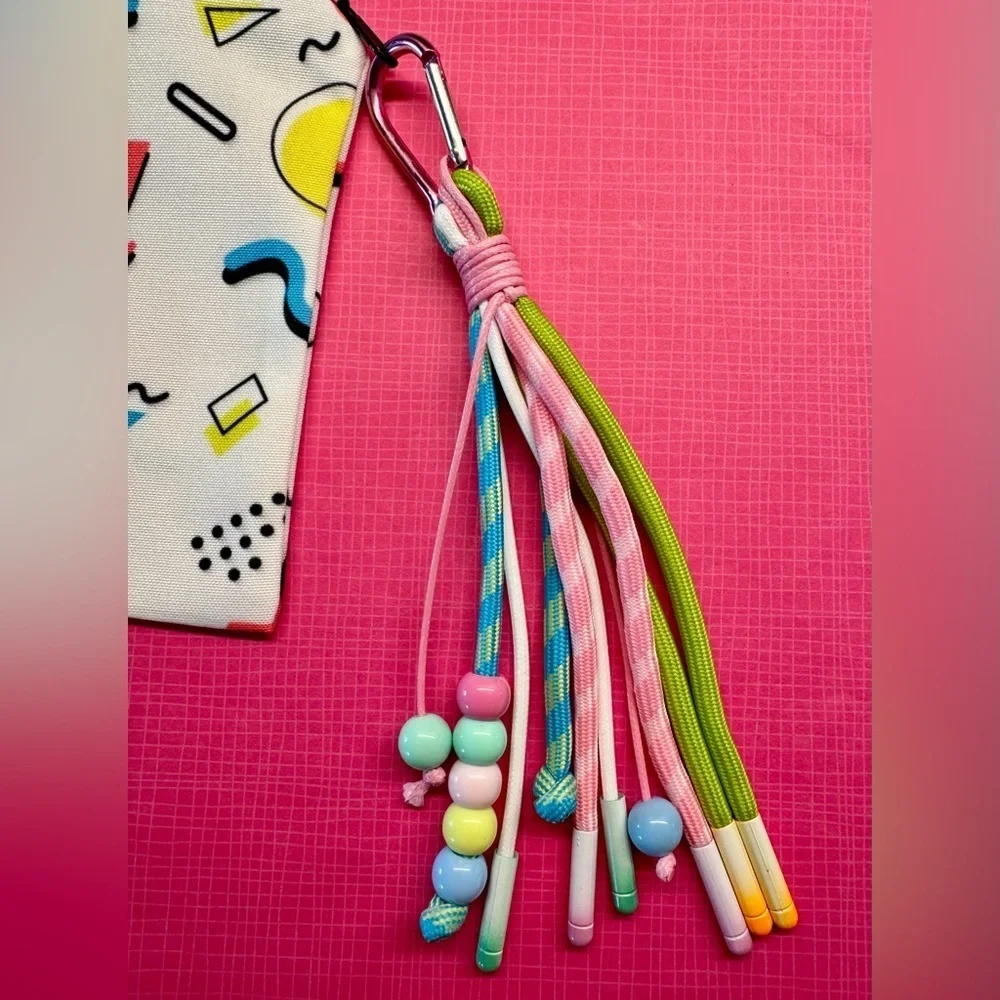 New A-ha Band Retro 80s Style Makeup Cosmetic Tech Pencil Bag w/ Keychain - 8.5”